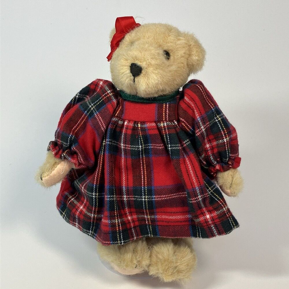 Muffy Vanderbear Red Plaid Flannel Holiday Christmas | Outfit & Teddy Bear 7 in